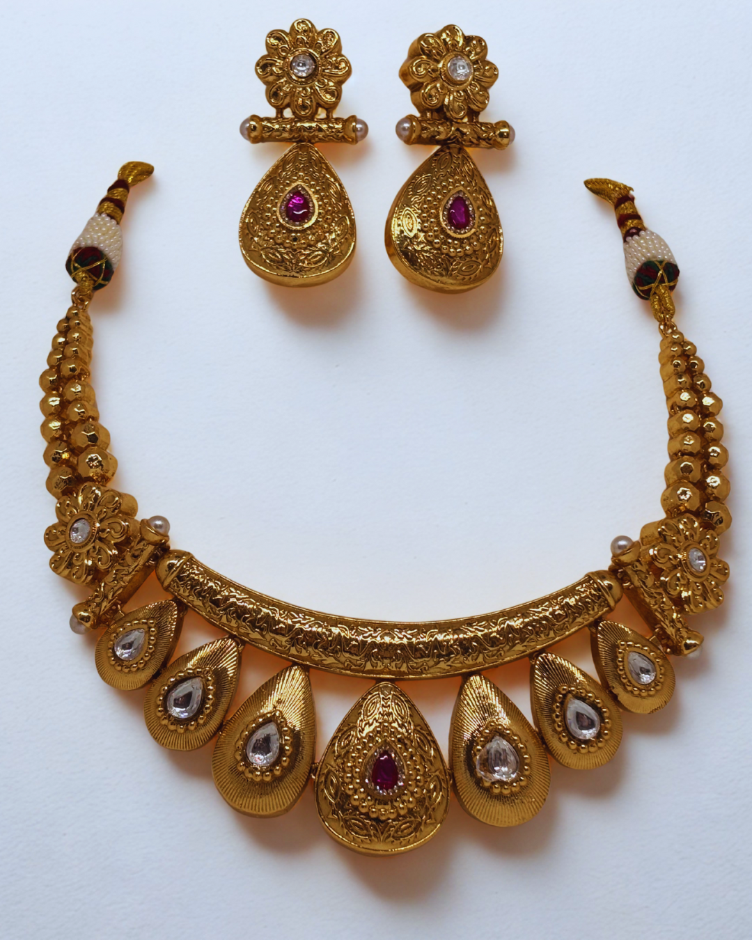 Royal Teardrop Temple Kundan Set