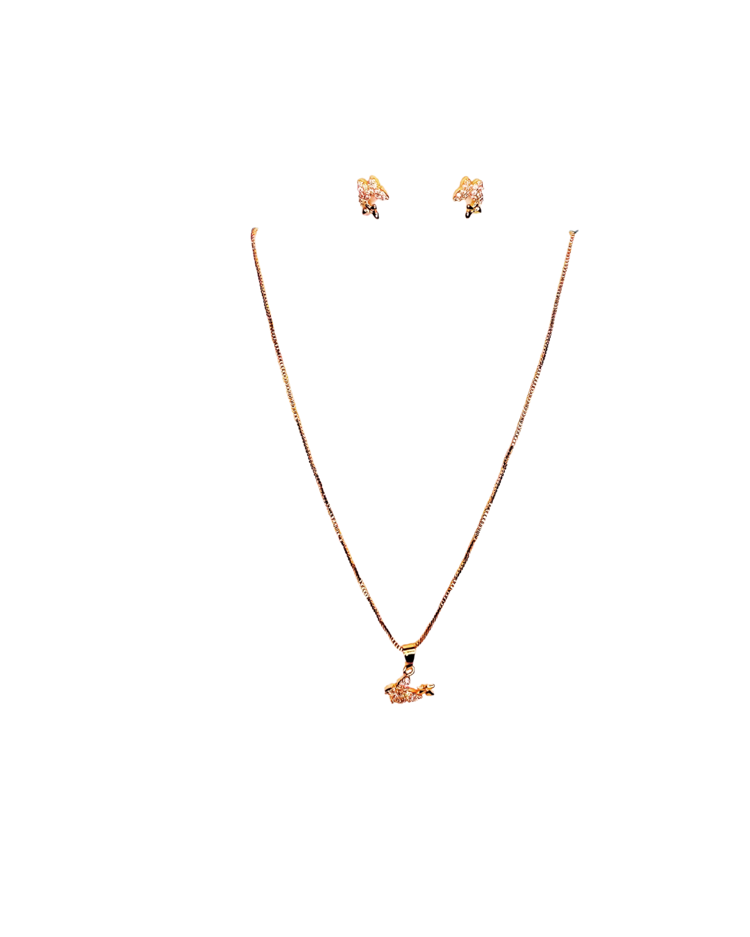 Butterfly-Shaped Pendant Set