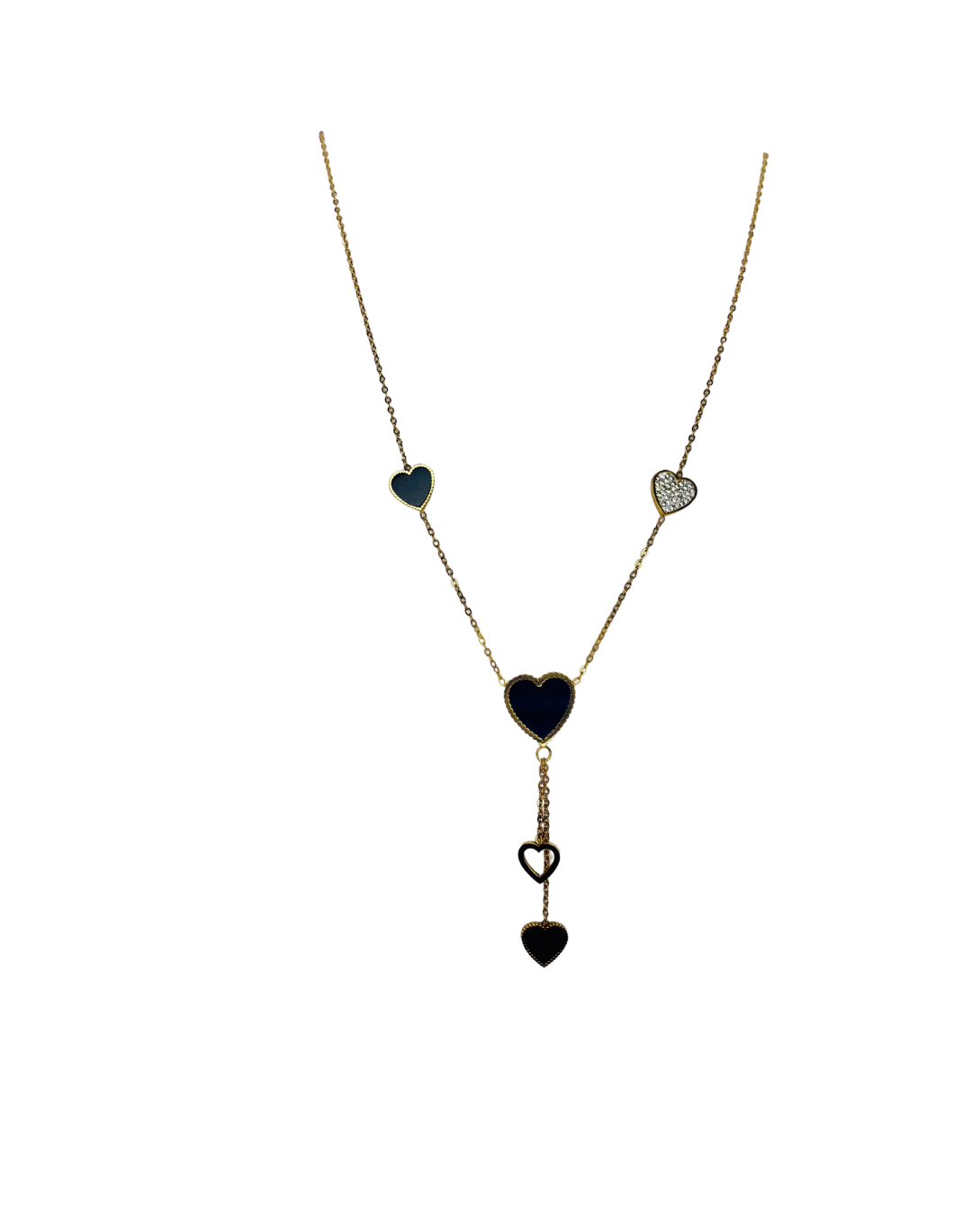 Midnight Hearts Layered Pendant