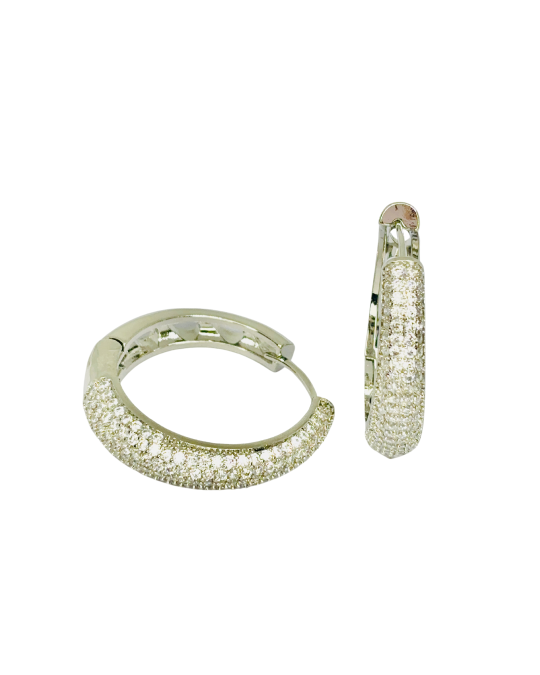 Silver And Gold Glow Hooplets Earrings