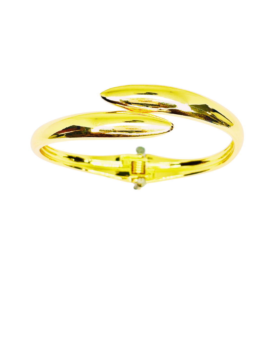 Sleek Open-Ended Gold Korean Bracelet