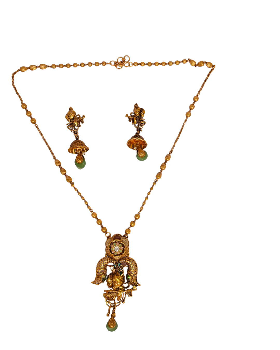 Temple Jwellery Pendent Set