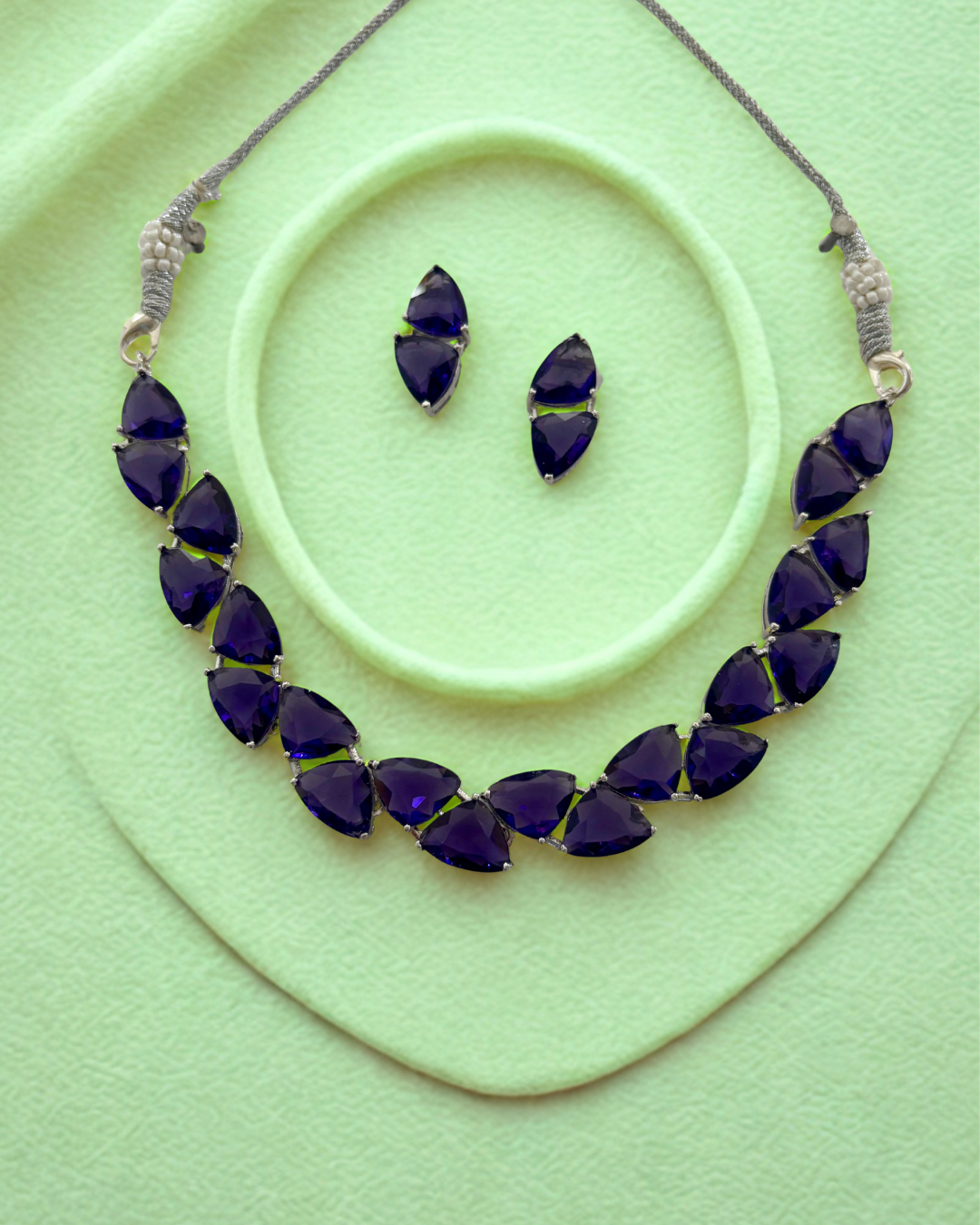 Pop Glam Dual-Tone AD Necklace Set