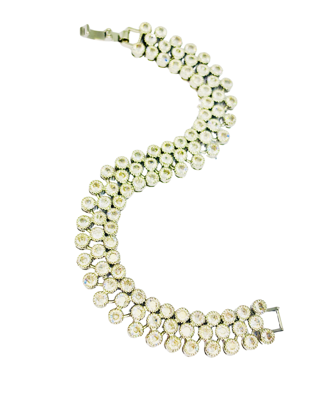 Rhinestone Cluster Bracelet