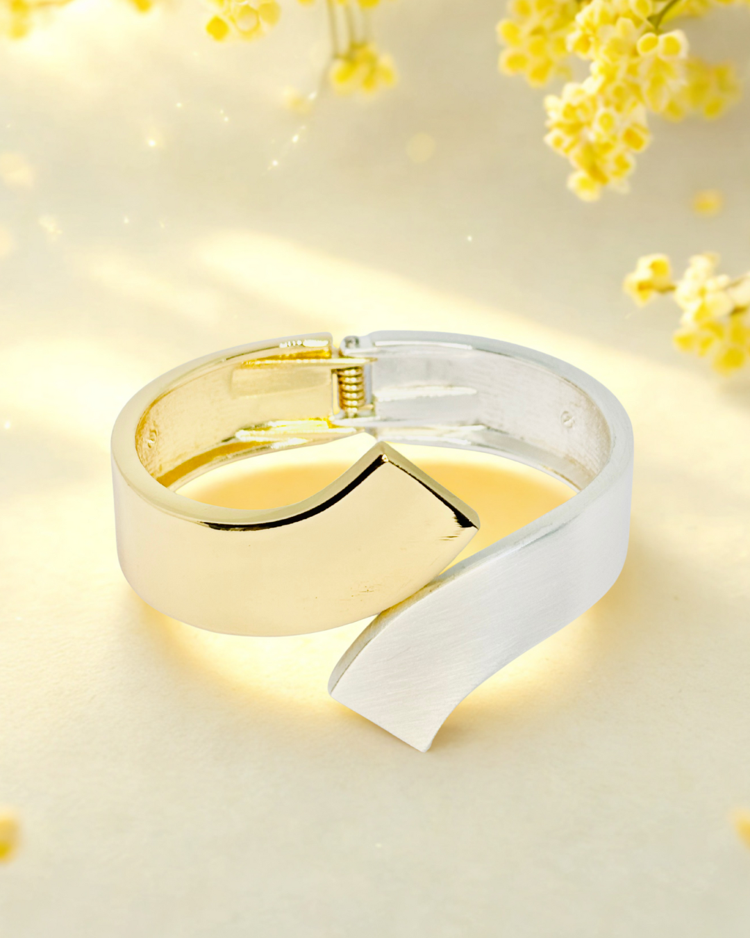 Golden Wave Cuff Korean Bracelet