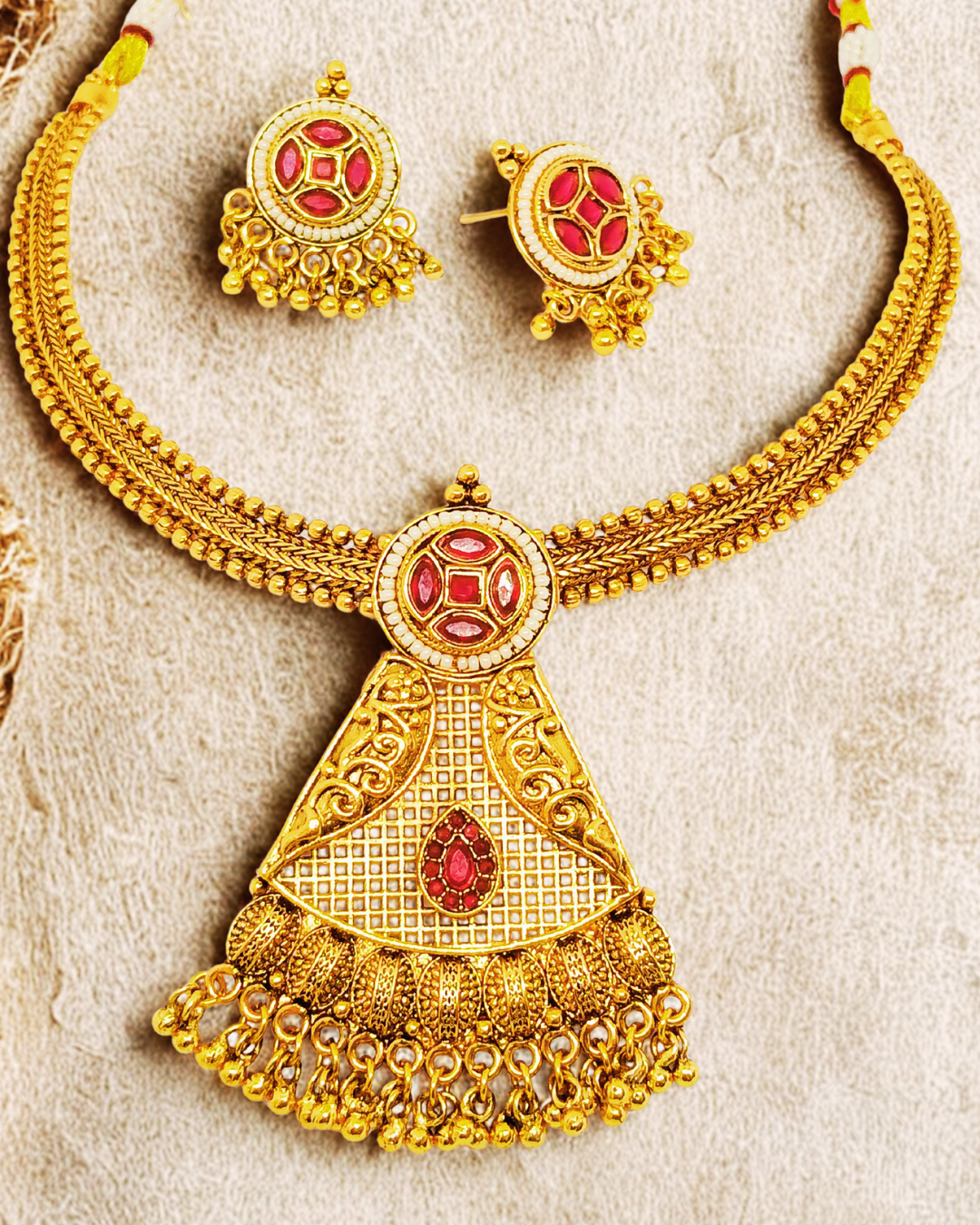 Temple Style Necklace Set