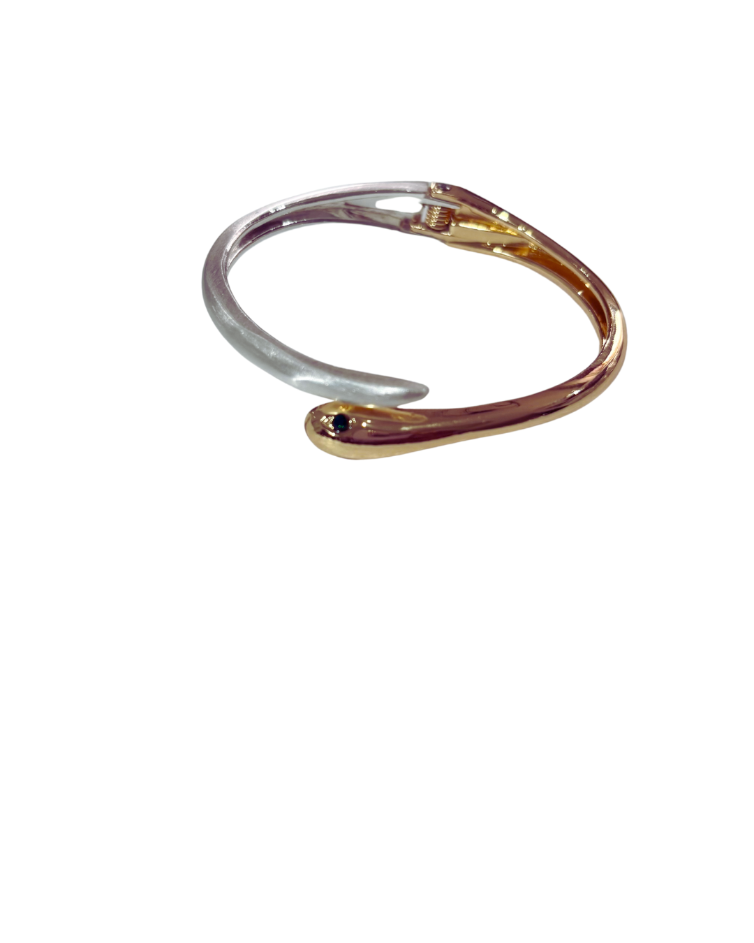 Serpent Glow Cuff(elegant bracelet with a snake-inspired)