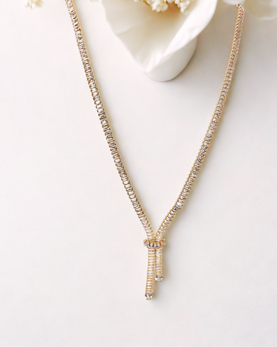 Ice Drip Knot Korean Necklace