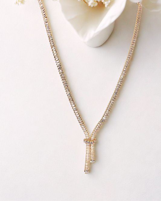 Ice Drip Knot Korean Necklace