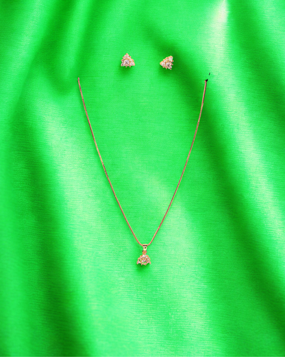 Mini Jhumka-Inspired Pendant Set