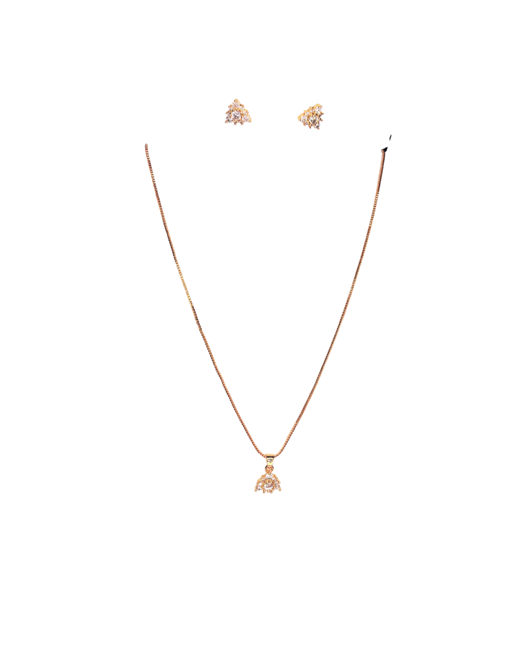 Mini Jhumka-Inspired Pendant Set