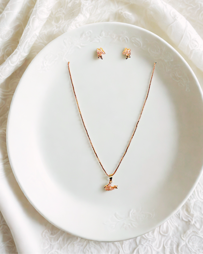 Butterfly-Shaped Pendant Set