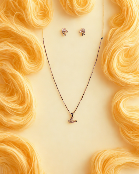 Butterfly-Shaped Pendant Set