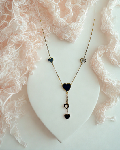 Midnight Hearts Layered Pendant