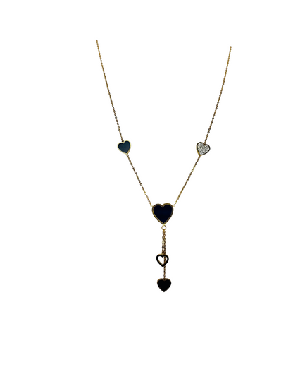 Midnight Hearts Layered Pendant