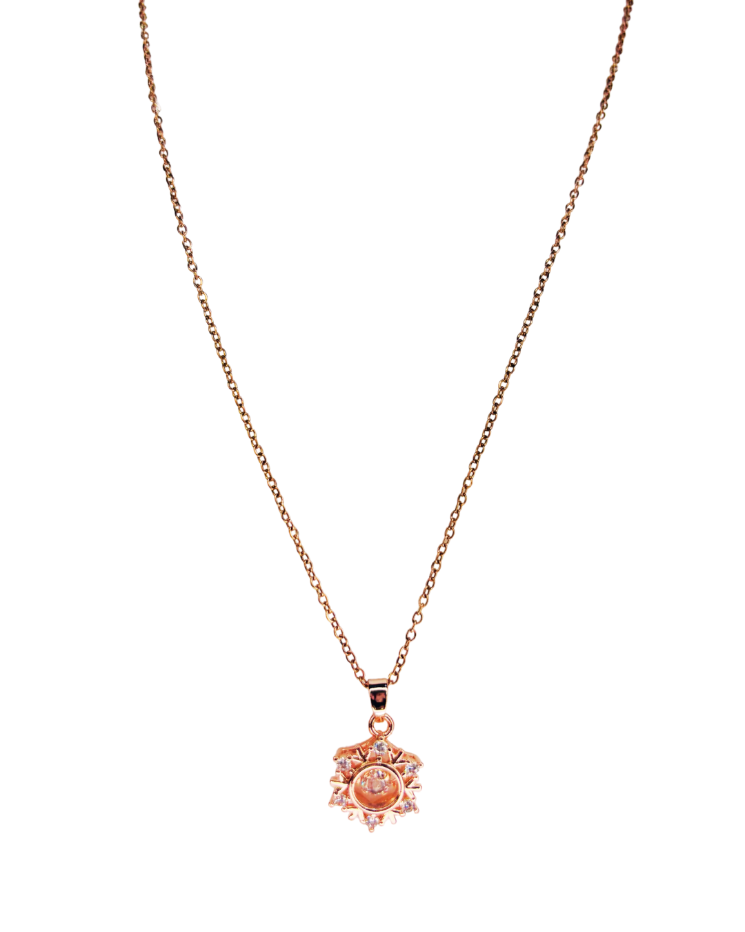 RoséGlow Sunburst Pendant
