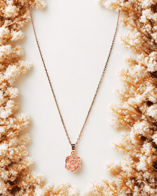 Rose Glow Pendant Necklace