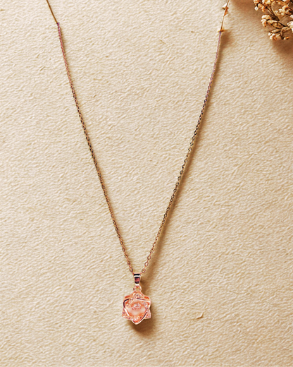 Rose Glow Pendant Necklace