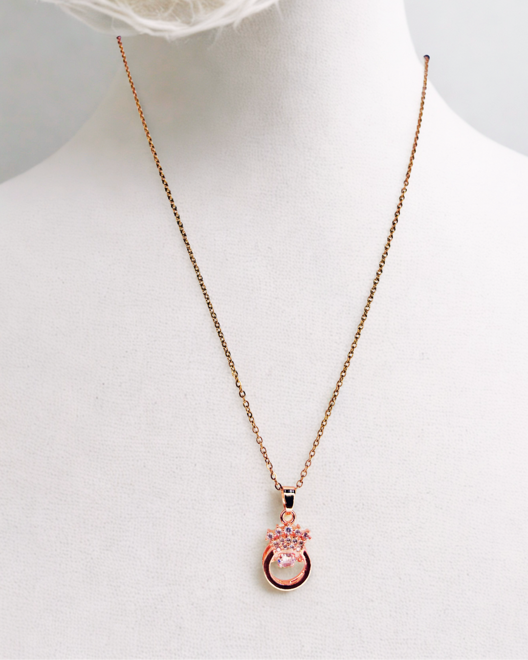 Crown Charm Pendant Necklace