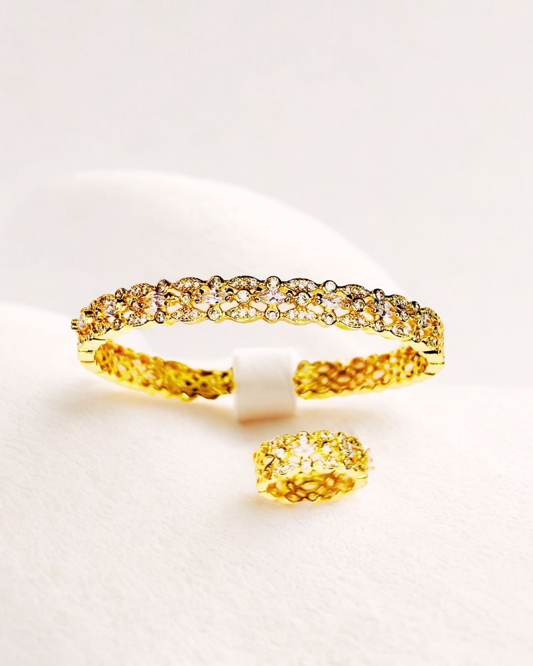 Golden Grace Bracelet & Ring Set
