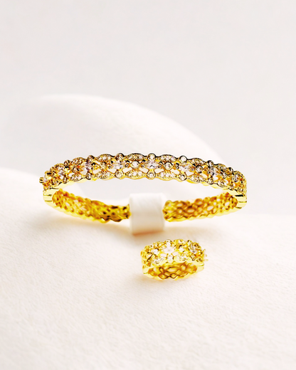 Golden Grace Bracelet & Ring Set