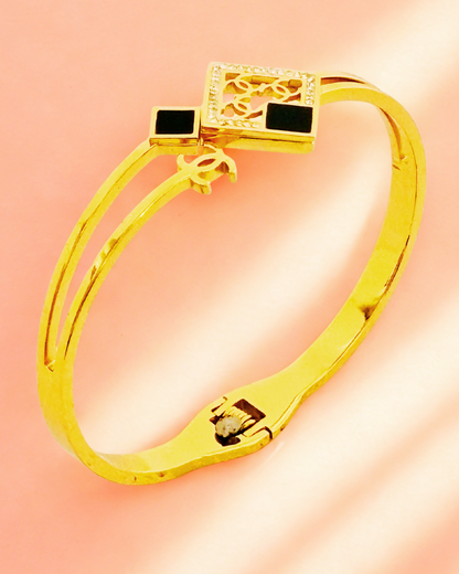 Gold-Plated Geometric Designer bracelet