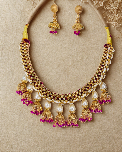Royal Kundan Jhumka Choker Set