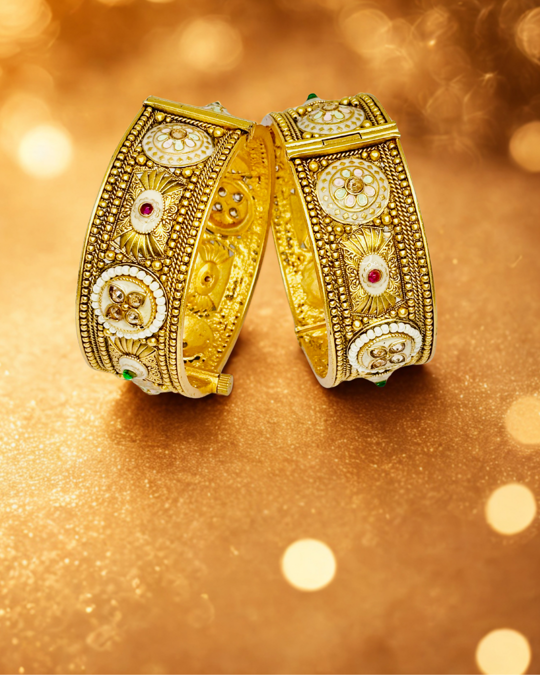 Antique Temple Work Kada Bangles