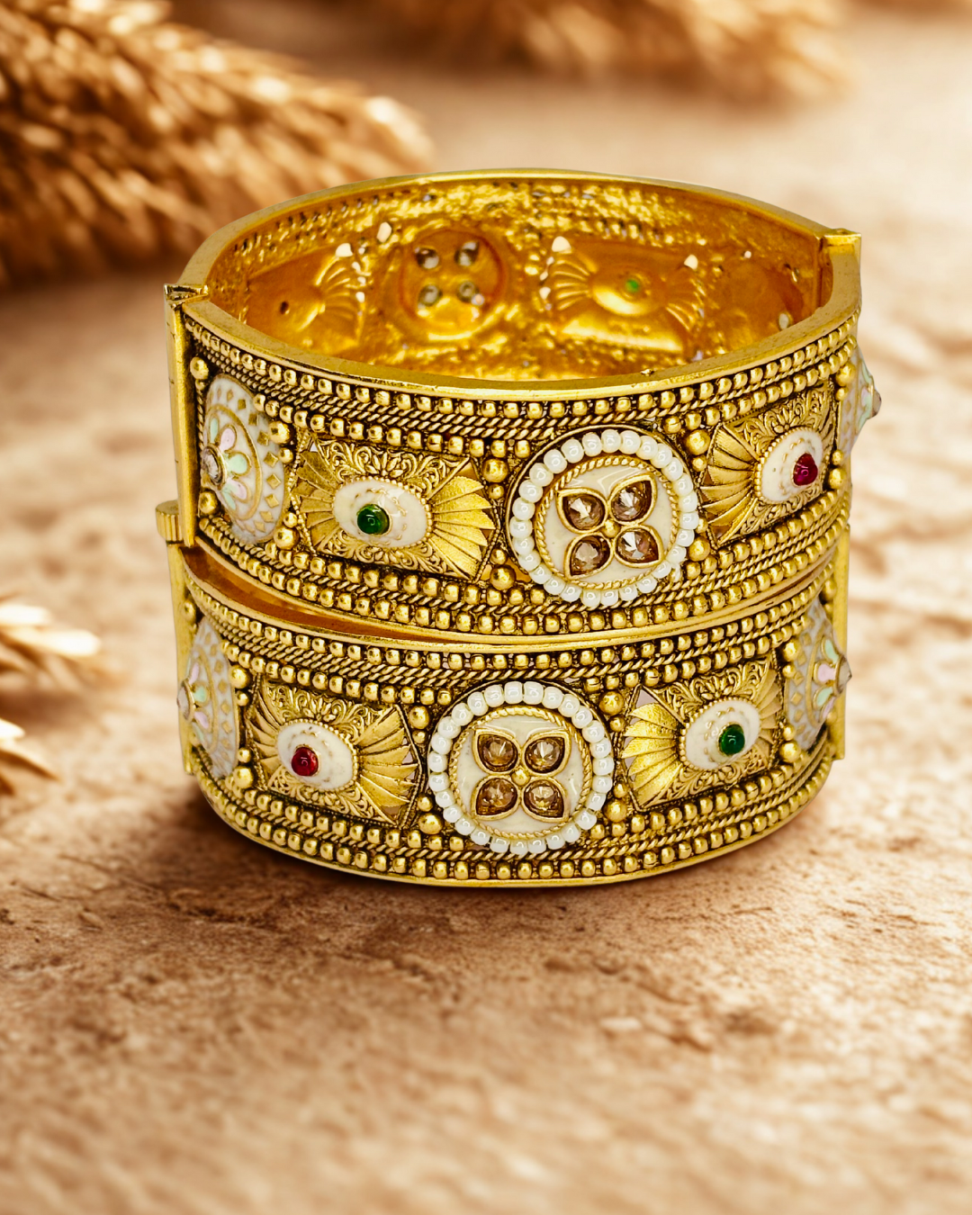 Antique Temple Work Kada Bangles