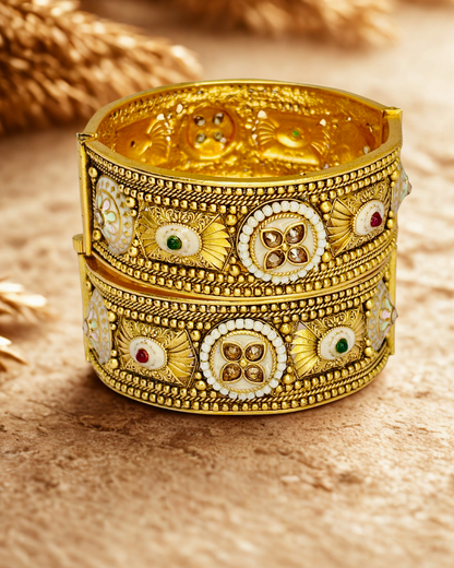 Antique Temple Work Kada Bangles