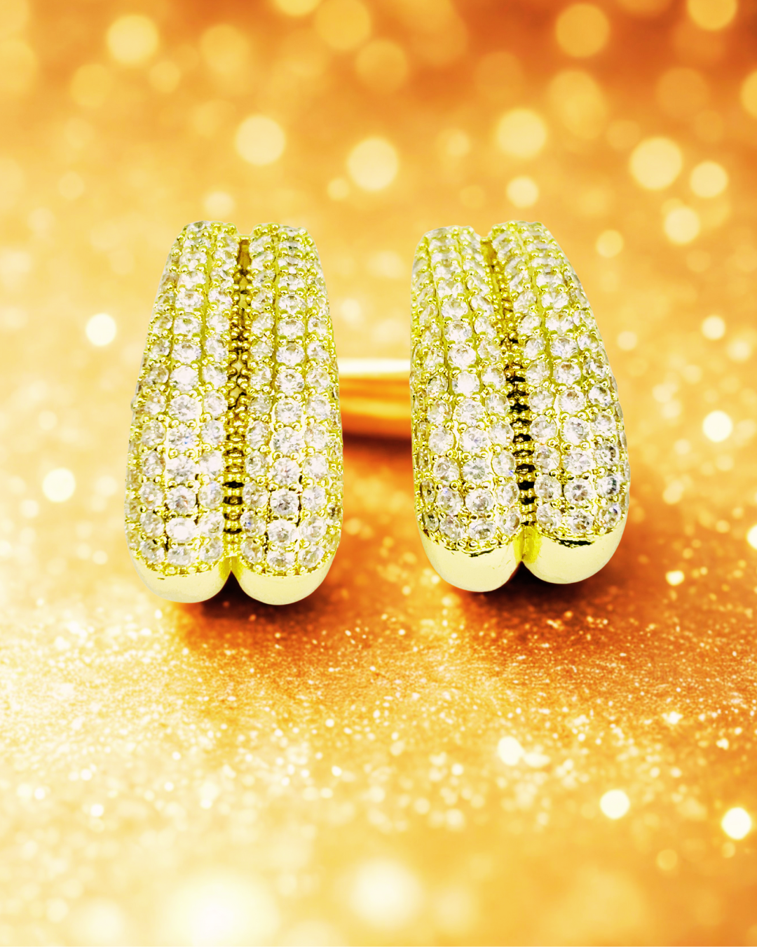 Golden Luxe Hug Hoops Earrings