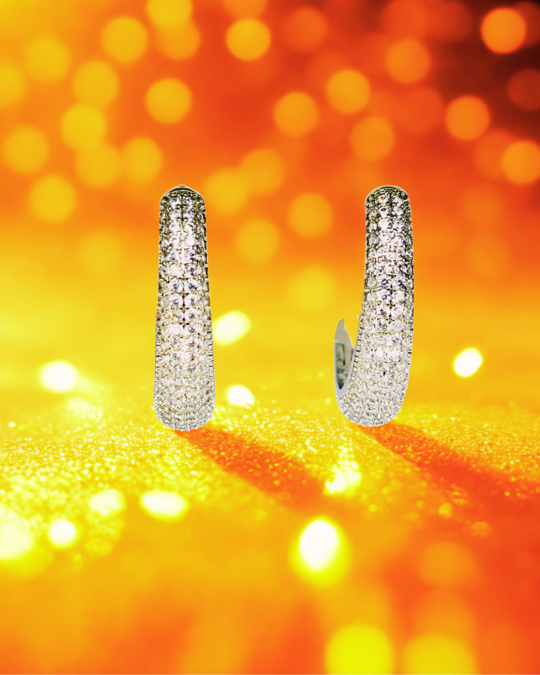 Silver And Gold Glow Hooplets Earrings