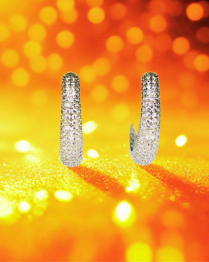 Silver And Gold Glow Hooplets Earrings