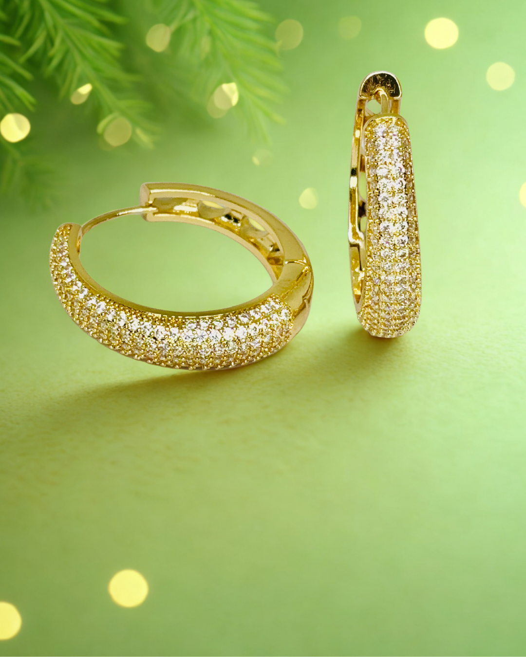 Silver And Gold Glow Hooplets Earrings