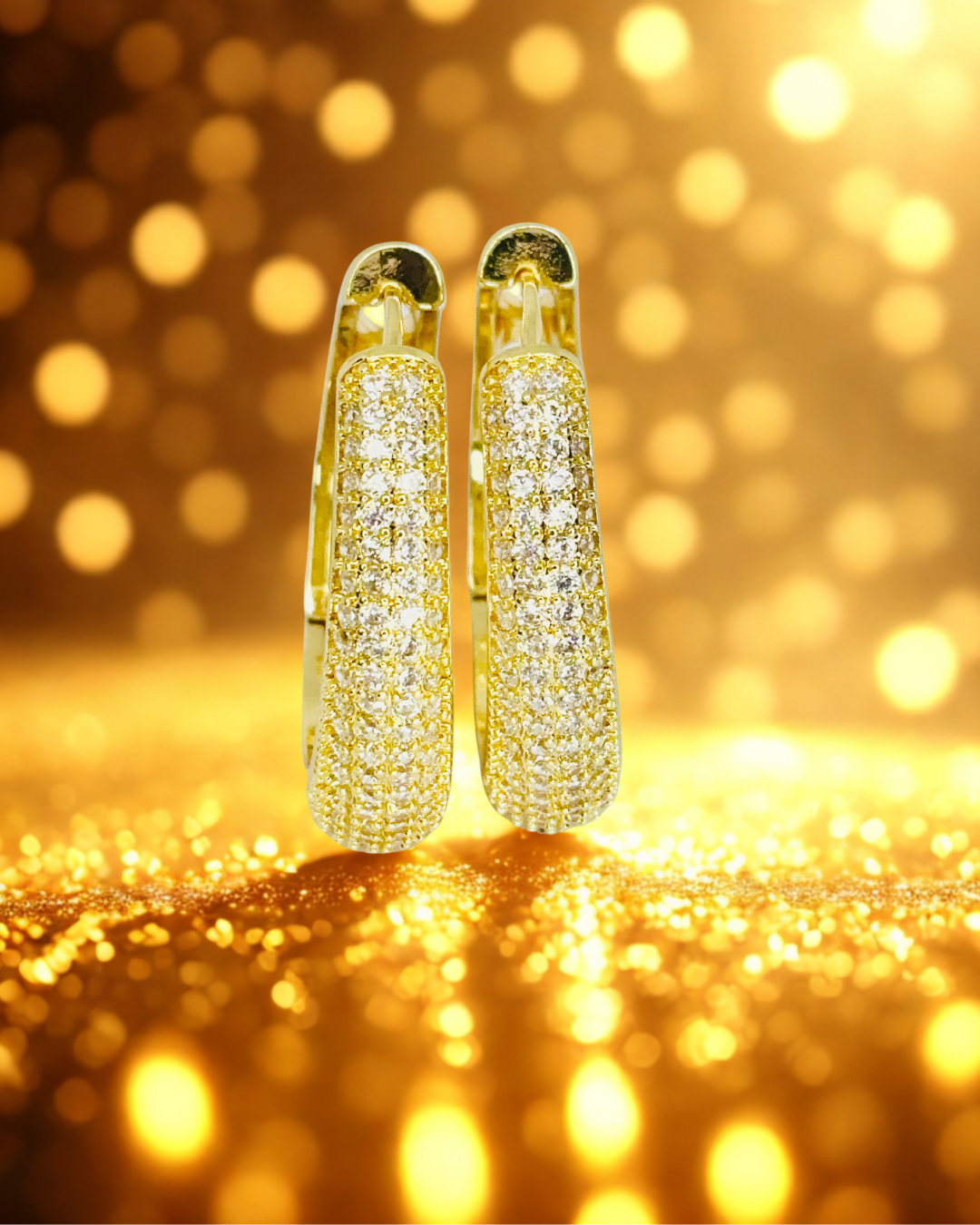 Silver And Gold Glow Hooplets Earrings