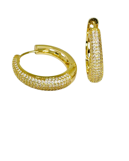 Silver And Gold Glow Hooplets Earrings