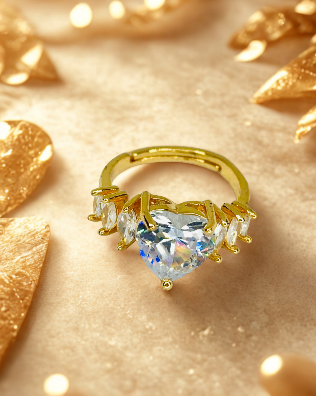Crown Heart Spark Ring
