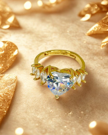 Crown Heart Spark Ring