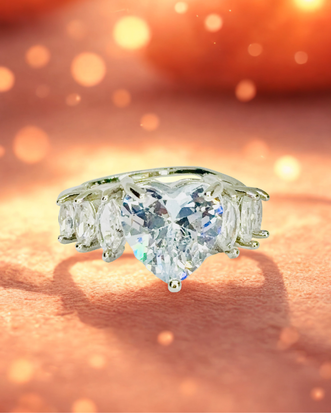 Crown Heart Spark Ring