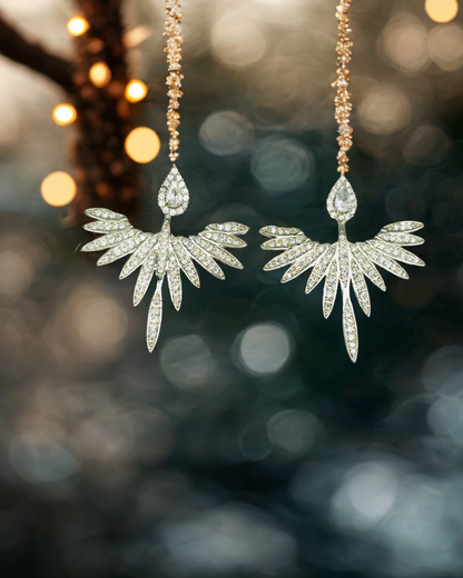 Phoenix Wing Stud Earrings.