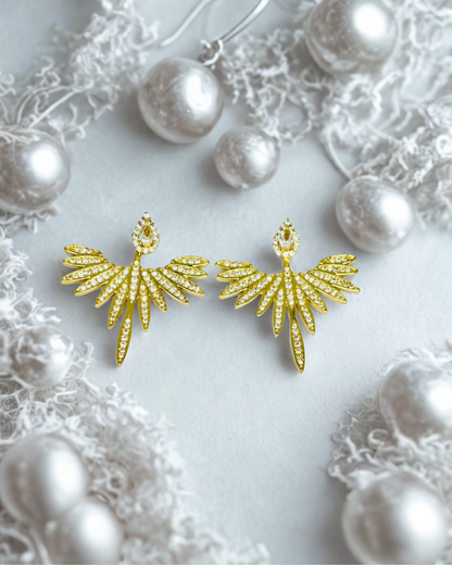 Phoenix Wing Stud Earrings.