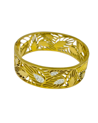Floral Cutwork Gold Korean Bracelet