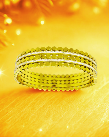 Textured Gold Stack Korean Bracelets