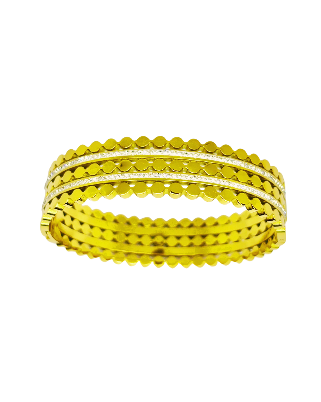 Textured Gold Stack Korean Bracelets