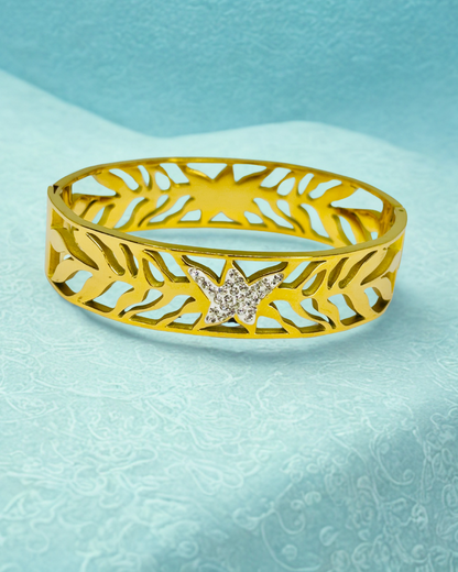 Butterfly Cutwork Gold Korean Bracelet