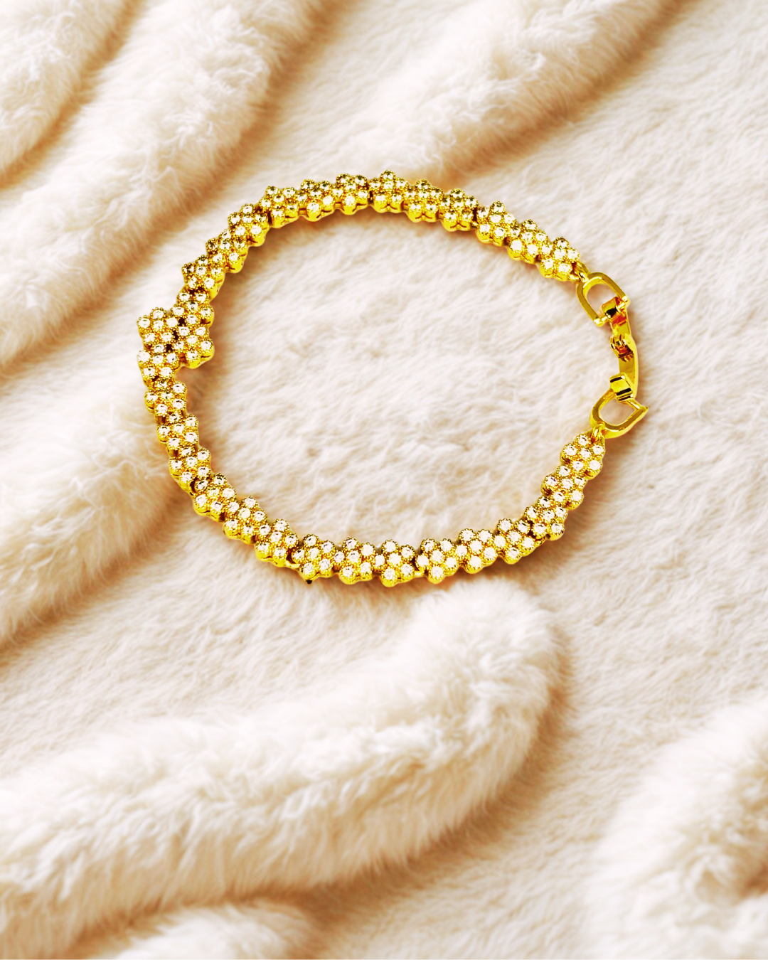 Golden And Silver Bloom Bracelet
