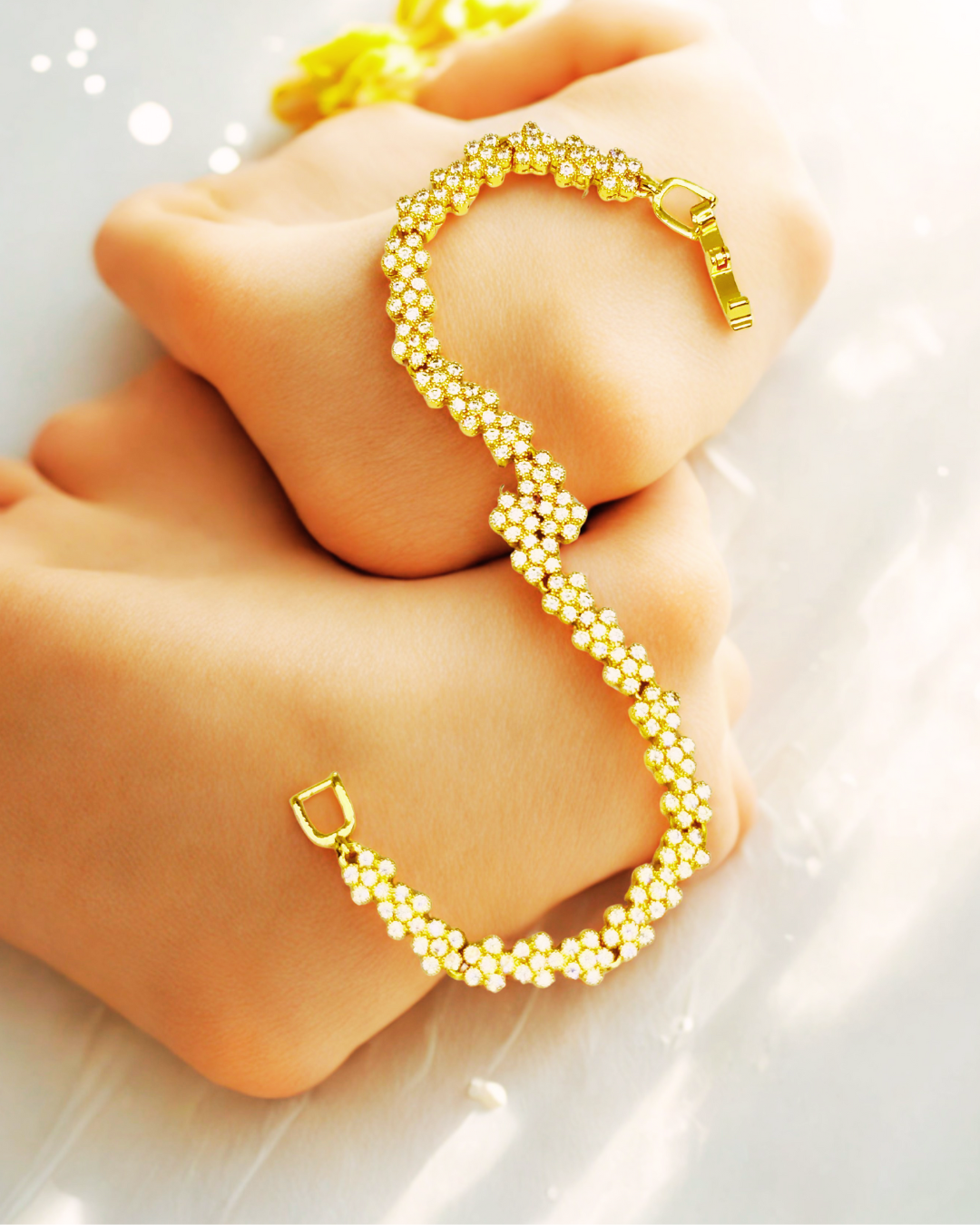 Golden And Silver Bloom Bracelet