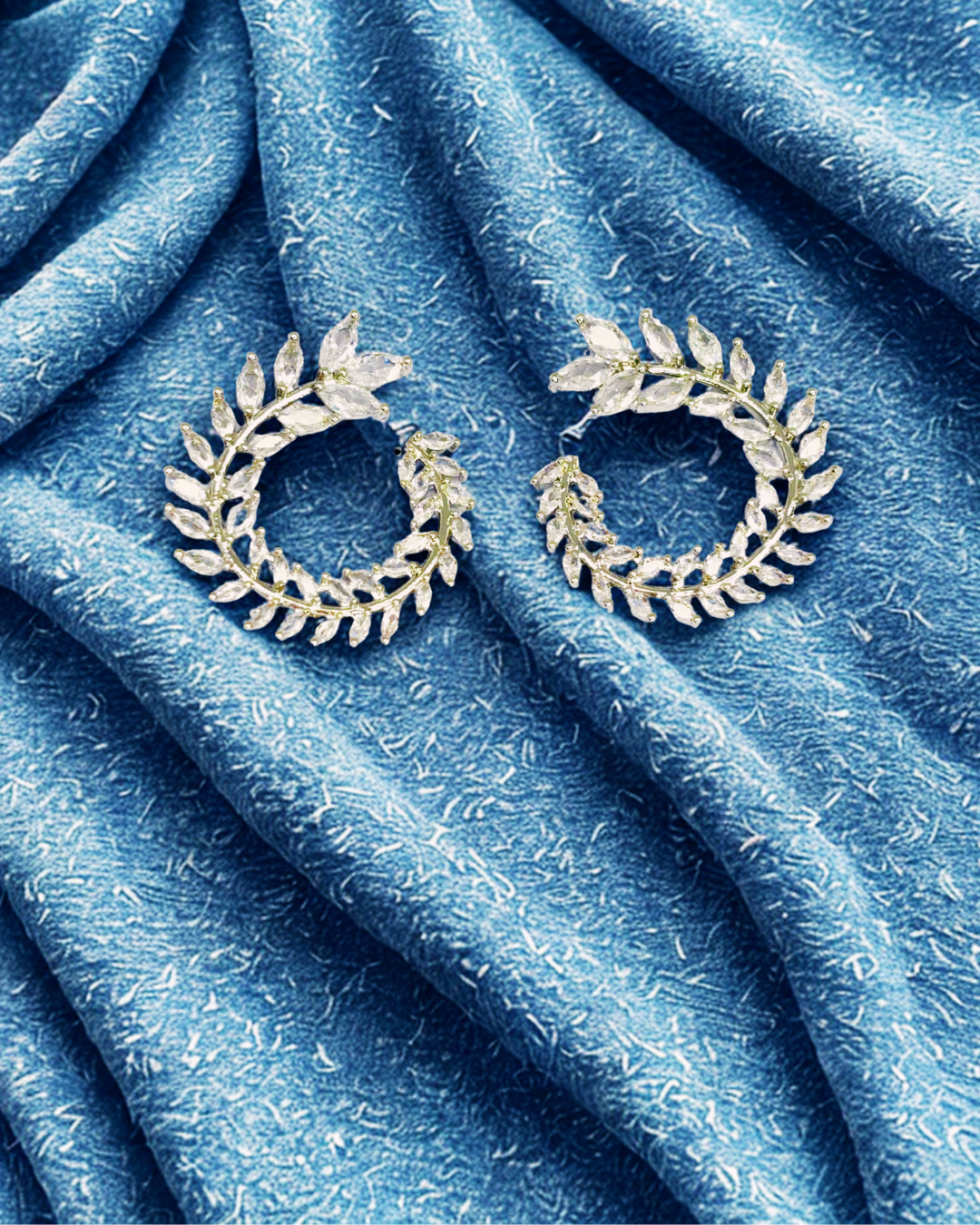 Golden And Silver Vine Hoops