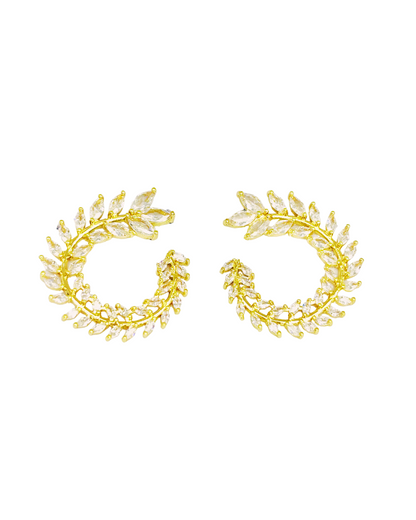 Golden And Silver Vine Hoops