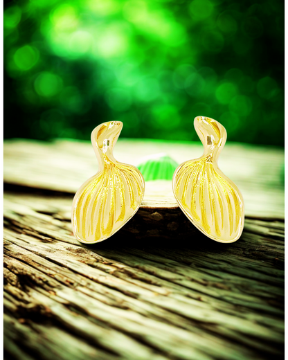 Gold-Plated Leaf Twis Koreant Earring